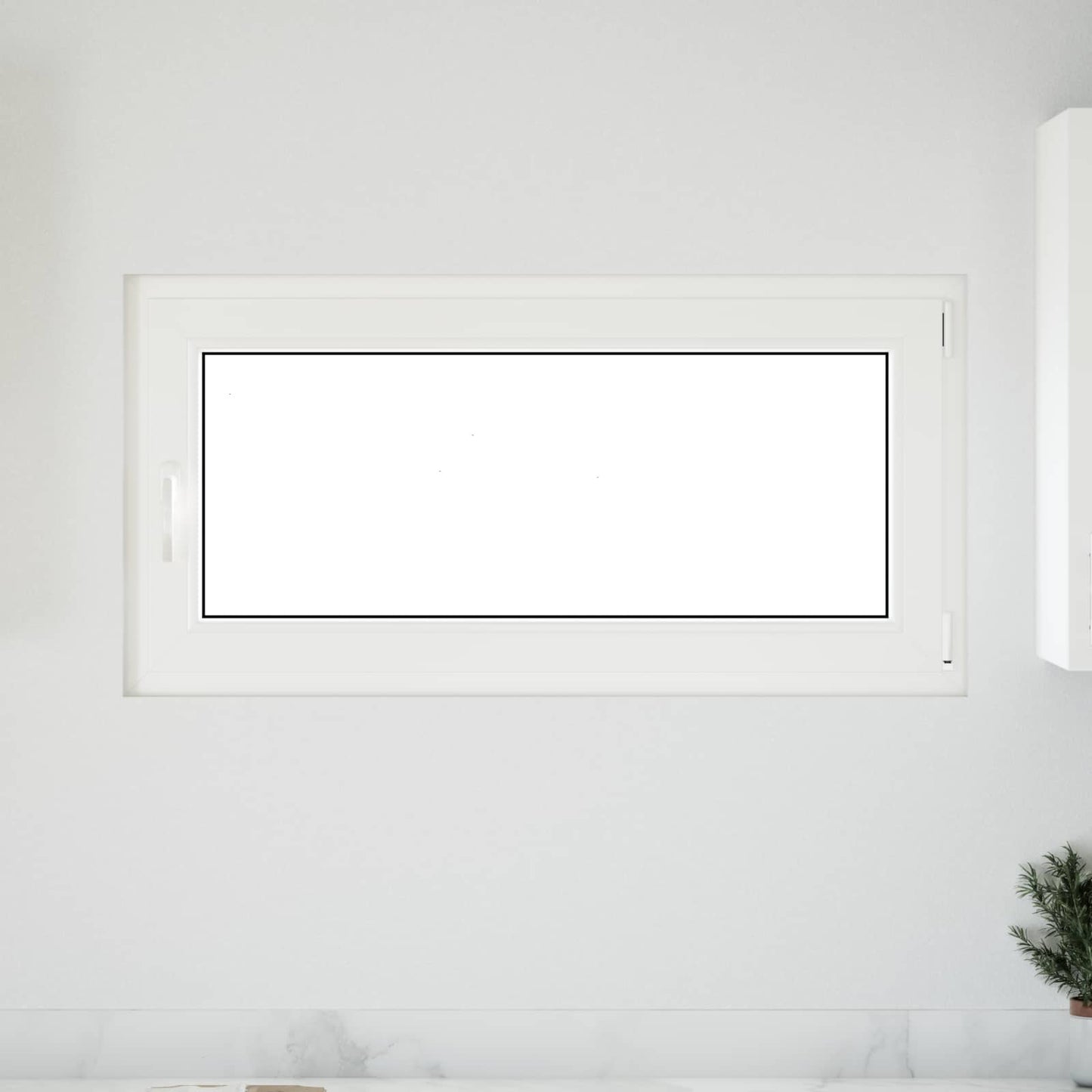 vidaXL Basement Window RISOR 120 x 60 cm PVC and Glass White