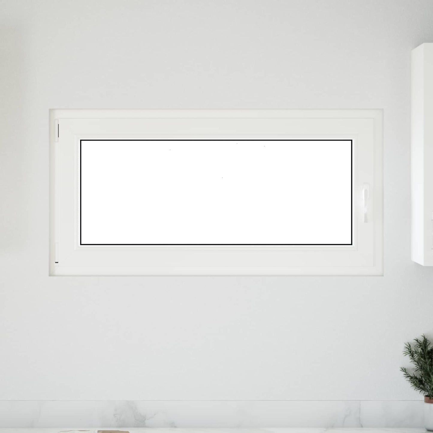 vidaXL Basement Window RISOR 120 x 60 cm PVC and Glass White