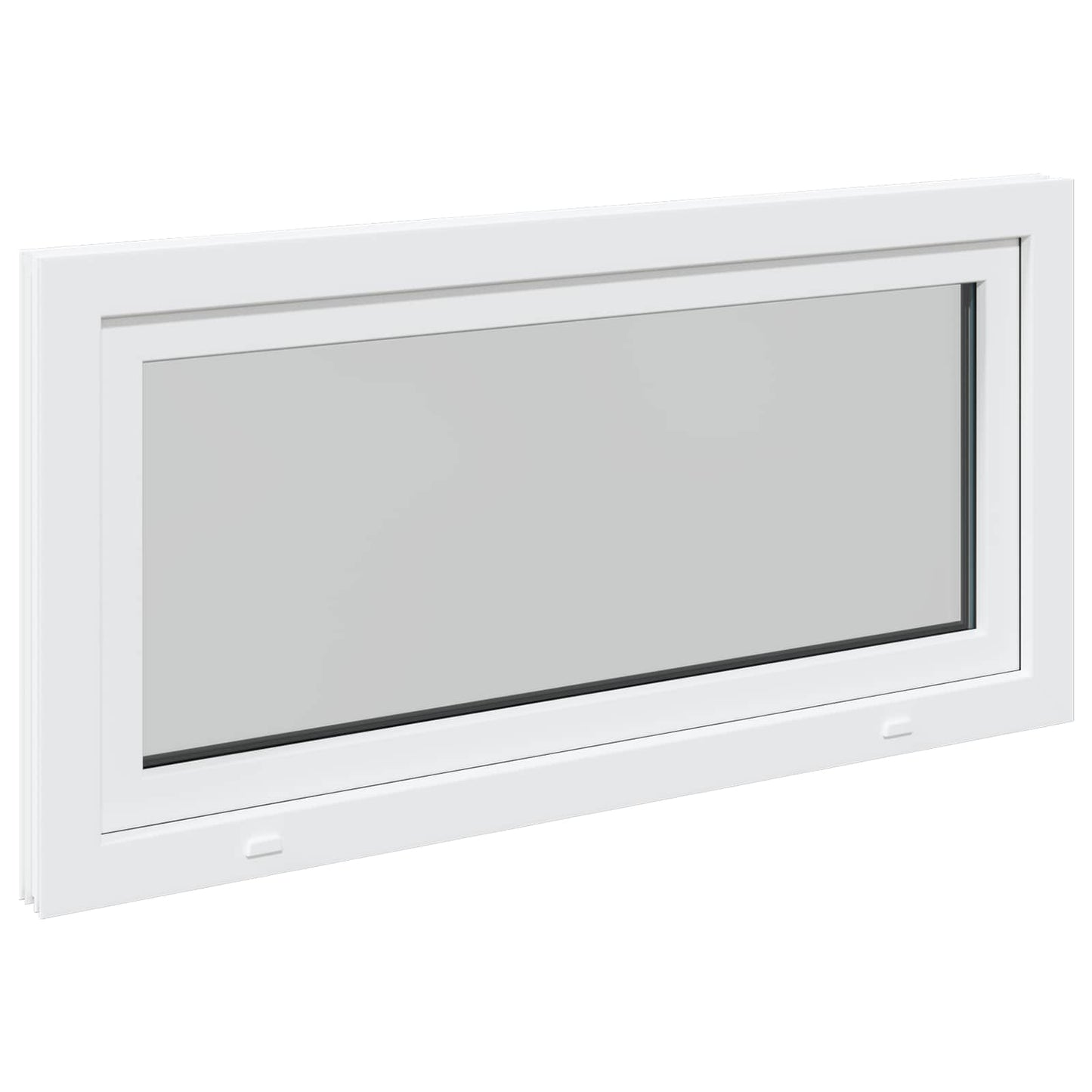 vidaXL Basement Window RISOR 120 x 60 cm PVC and Glass White