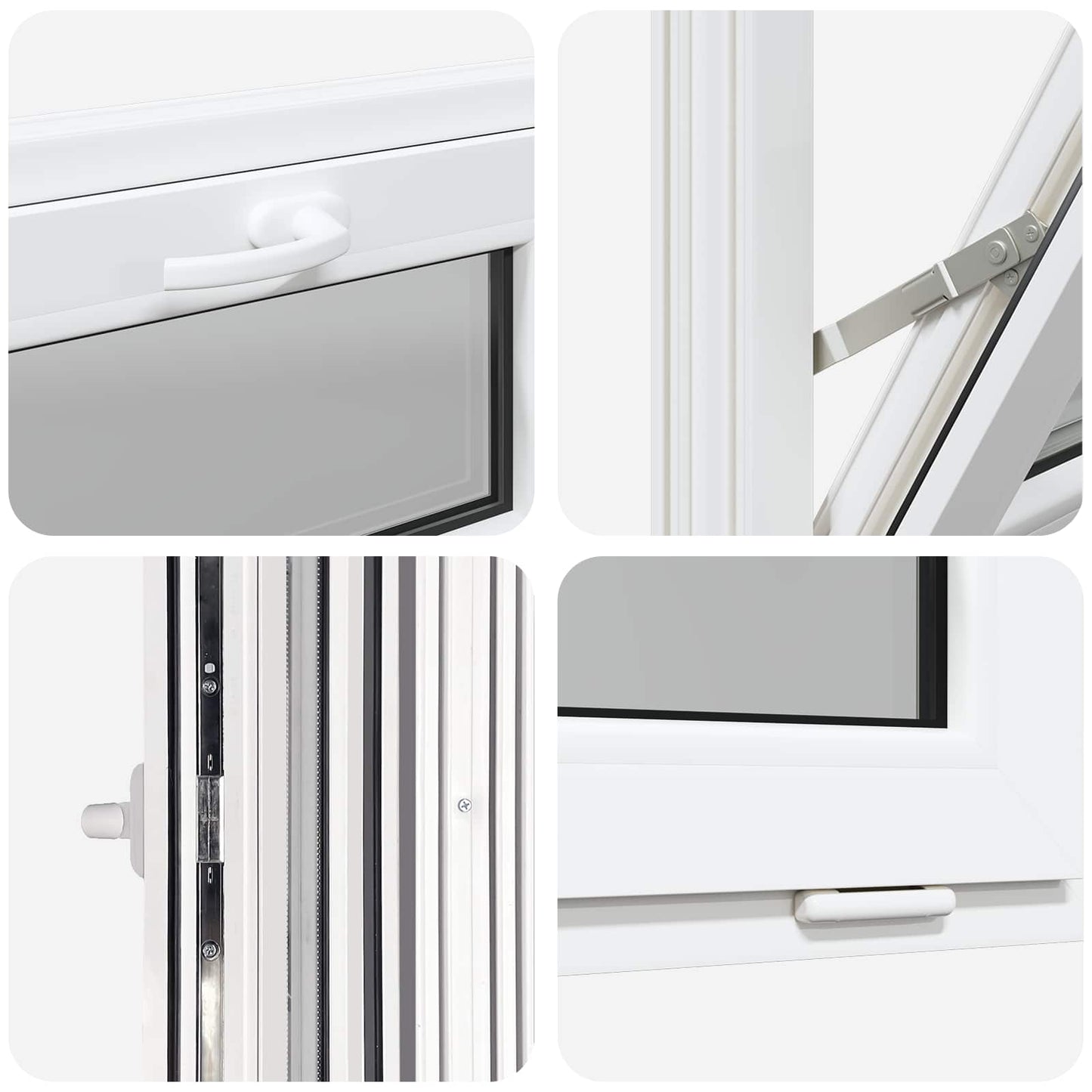 vidaXL Basement Window RISOR 60 x 40 cm PVC and Glass White