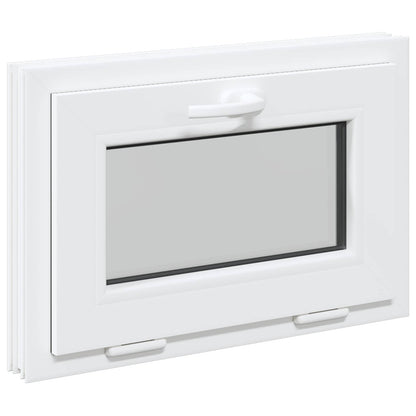 vidaXL Basement Window RISOR 60 x 40 cm PVC and Glass White
