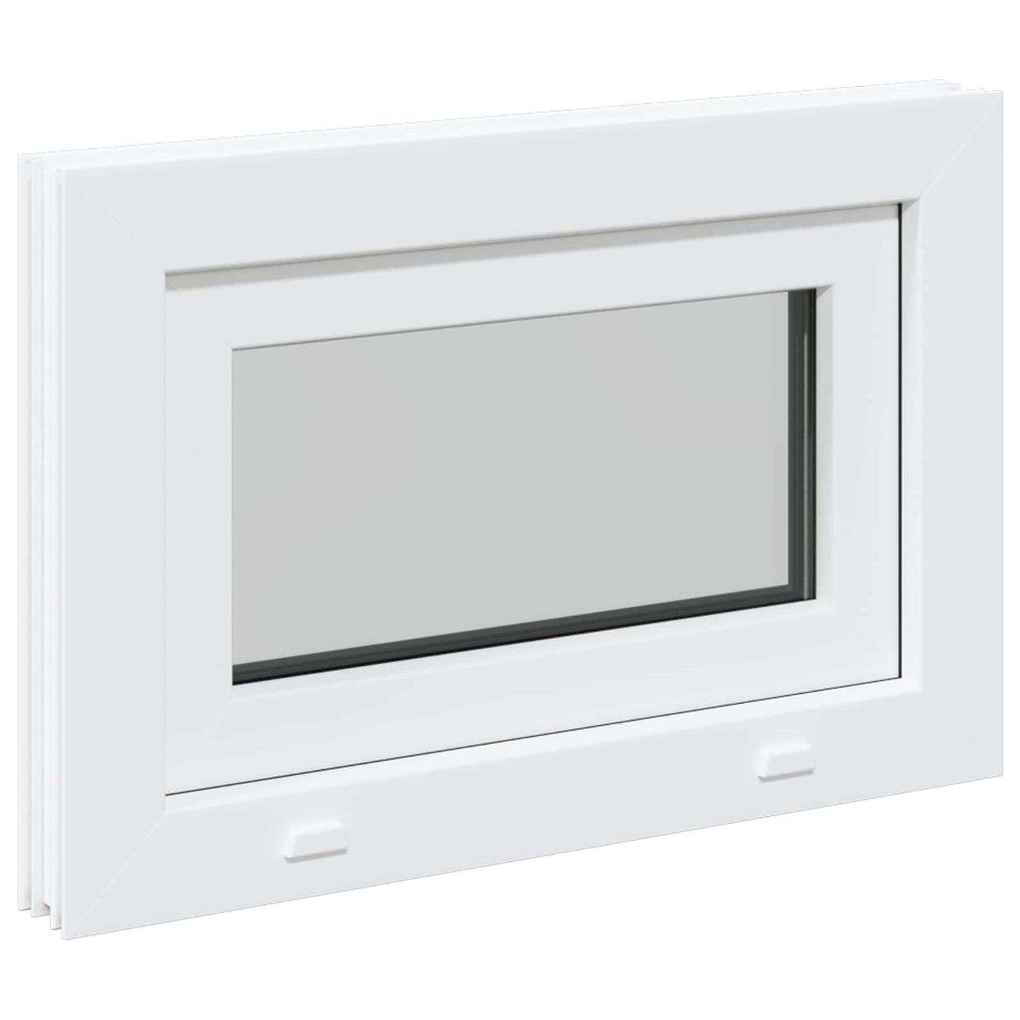 vidaXL Basement Window RISOR 60 x 40 cm PVC and Glass White