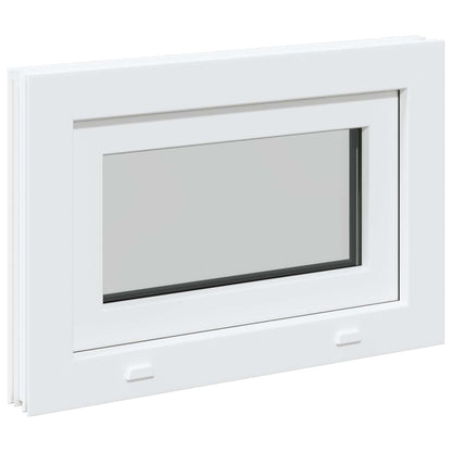 vidaXL Basement Window RISOR 60 x 40 cm PVC and Glass White
