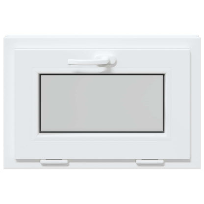 vidaXL Basement Window RISOR 60 x 40 cm PVC and Glass White