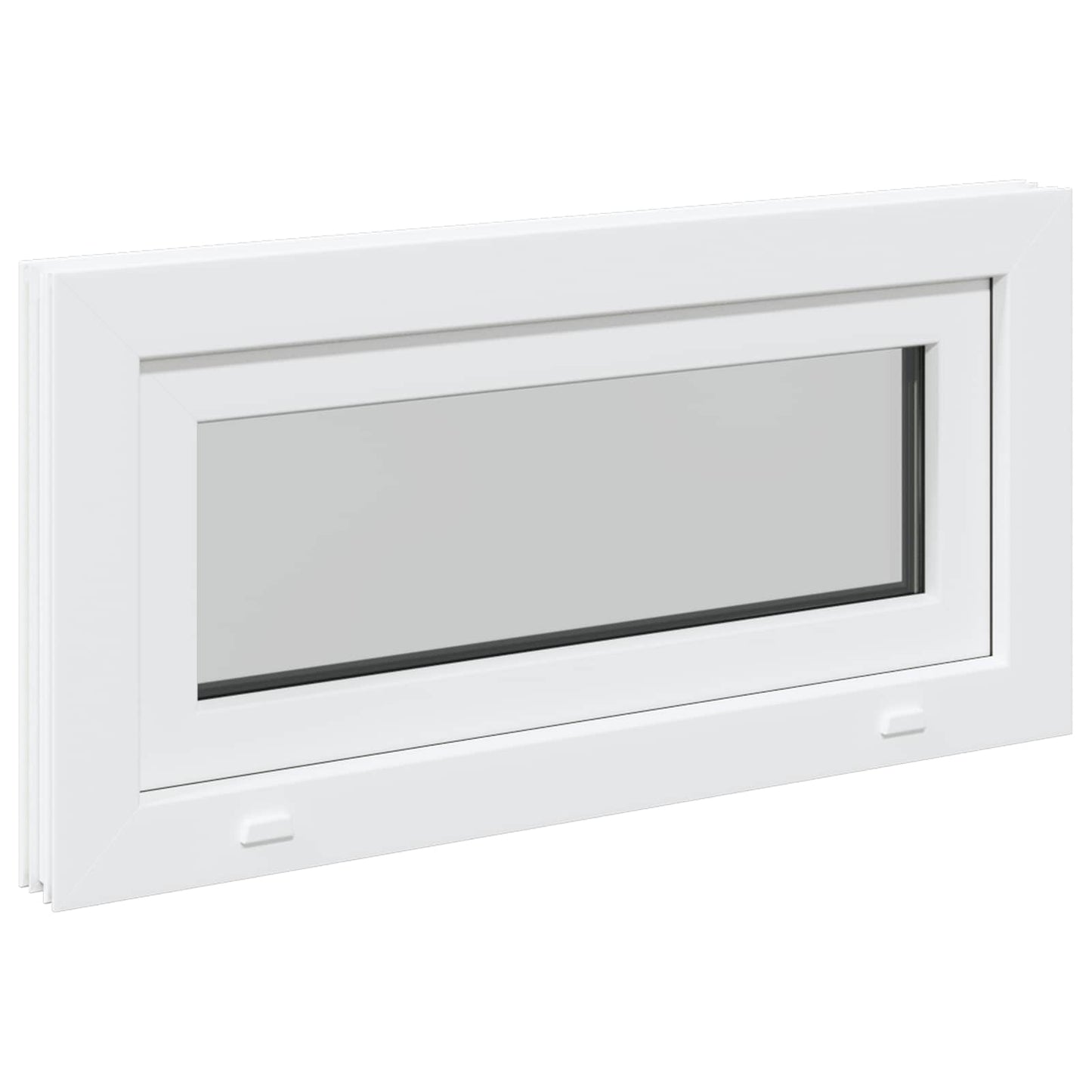 vidaXL Basement Window RISOR 80 x 40 cm PVC and Glass White