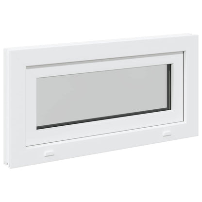 vidaXL Basement Window RISOR 80 x 40 cm PVC and Glass White