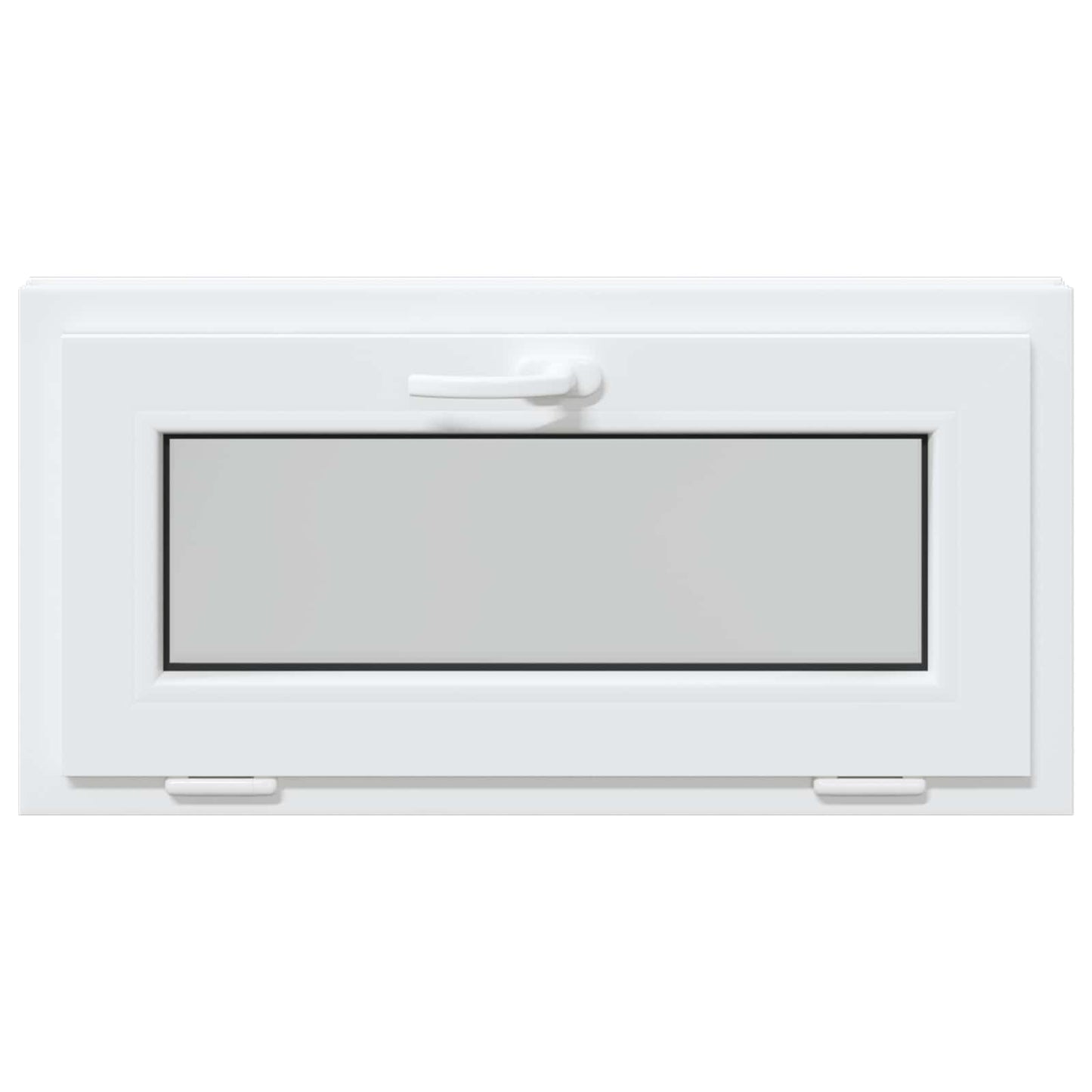 vidaXL Basement Window RISOR 80 x 40 cm PVC and Glass White
