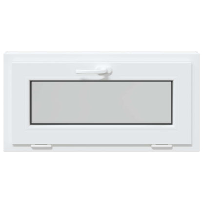 vidaXL Basement Window RISOR 80 x 40 cm PVC and Glass White