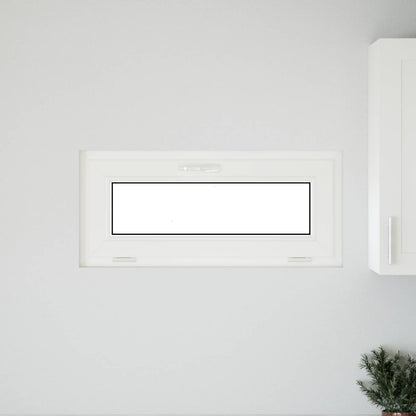 vidaXL Basement Window RISOR 90 x 40 cm PVC and Glass White