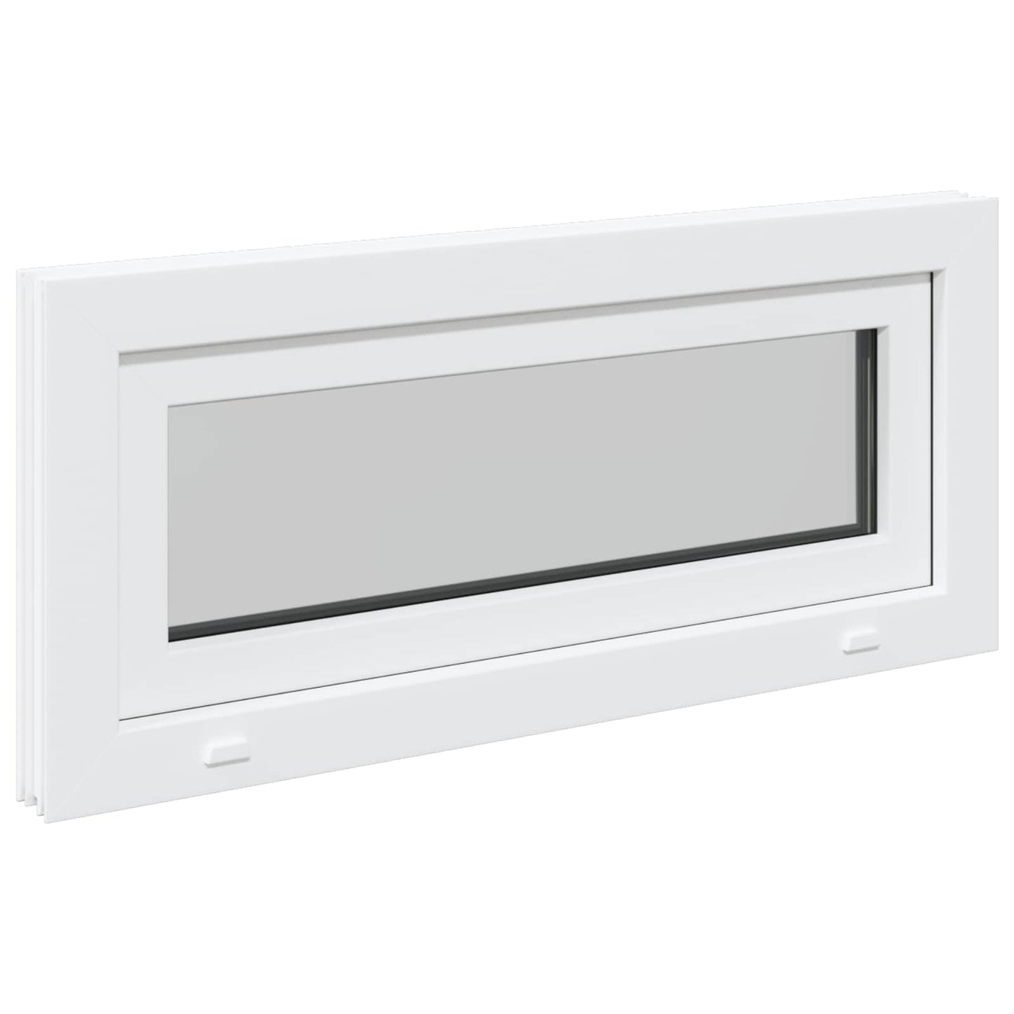 vidaXL Basement Window RISOR 90 x 40 cm PVC and Glass White