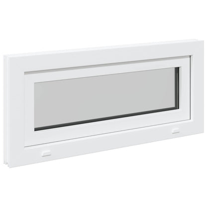 vidaXL Basement Window RISOR 90 x 40 cm PVC and Glass White