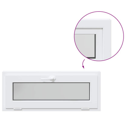 vidaXL Basement Window RISOR 110 x 40 cm PVC and Glass White