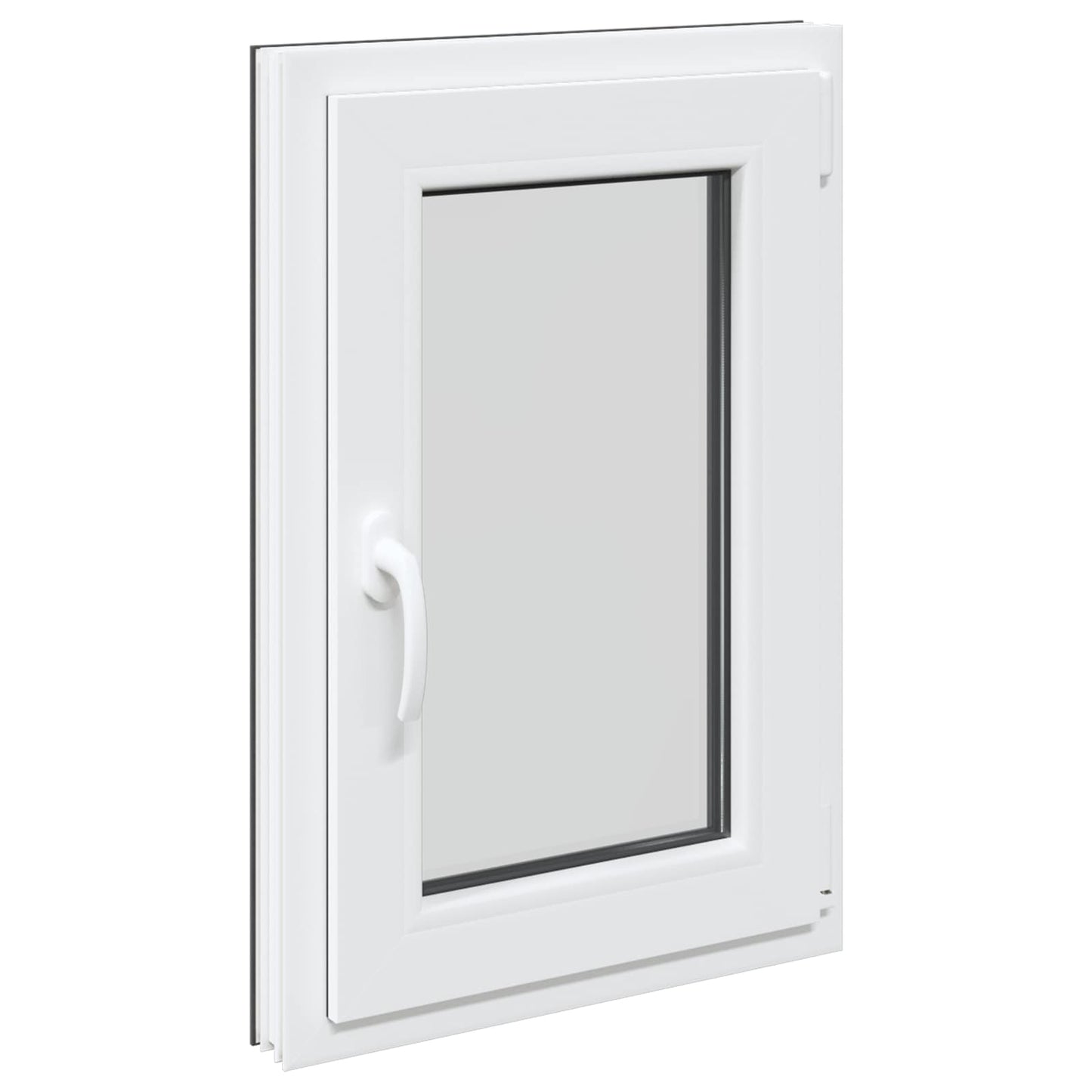 vidaXL Basement Window RISOR 50 x 75 cm PVC and Glass Anthracite