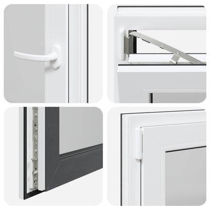 vidaXL Basement Window RISOR 60 x 60 cm PVC and Glass Anthracite