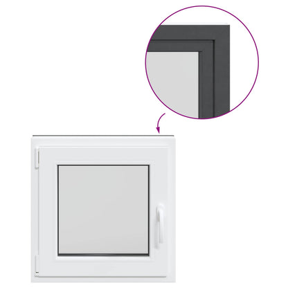 vidaXL Basement Window RISOR 60 x 60 cm PVC and Glass Anthracite