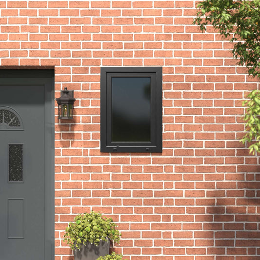 vidaXL Basement Window RISOR 60 x 80 cm PVC and Glass Anthracite