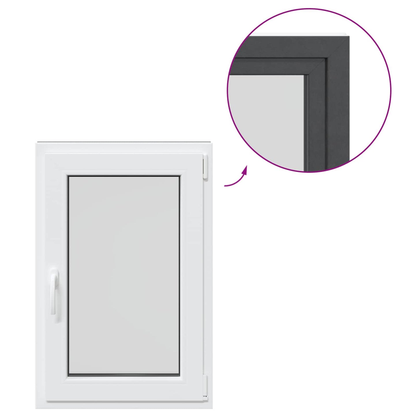 vidaXL Tilt & Turn Basement Window RISOR 60 x 90 cm