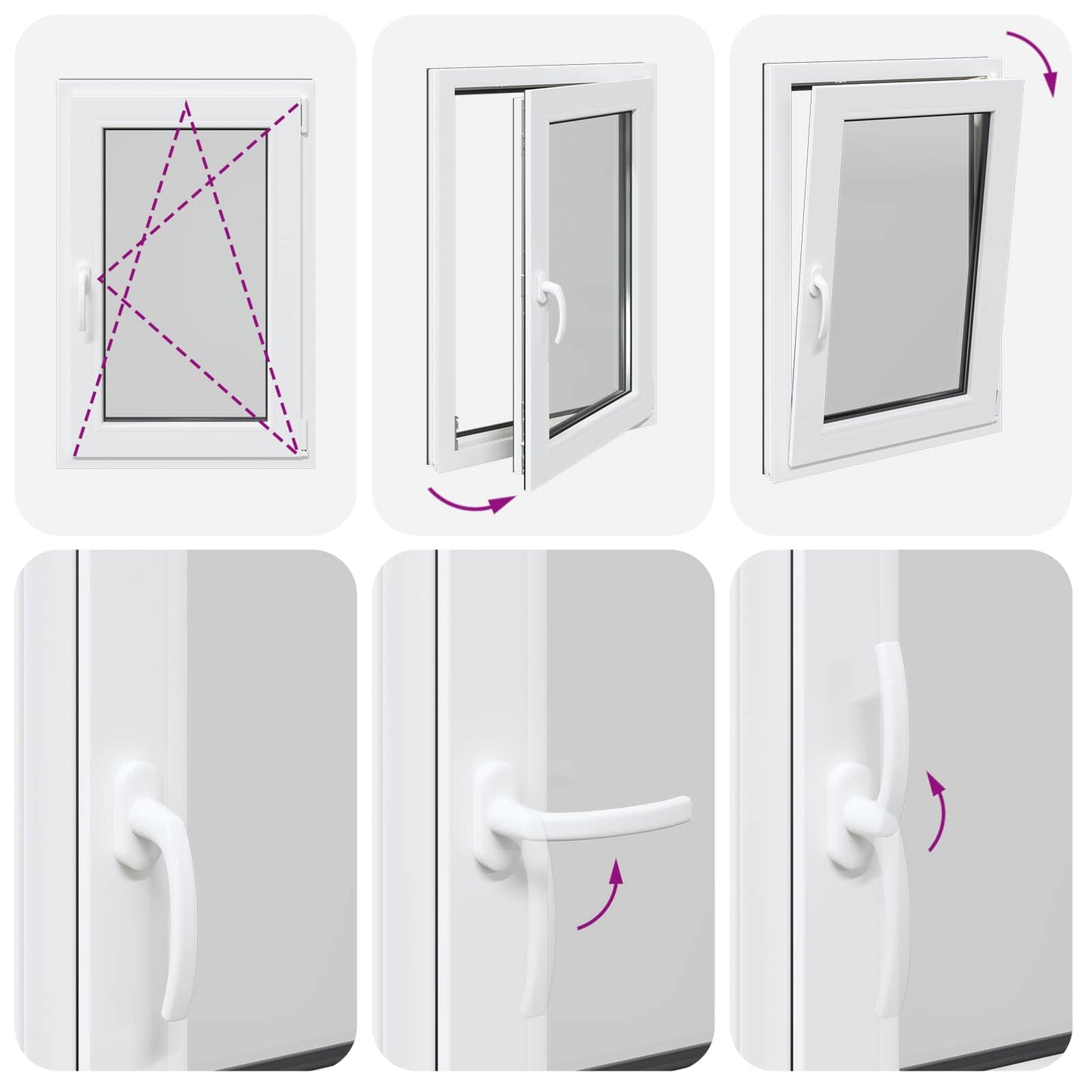 vidaXL Tilt & Turn Basement Window RISOR 60 x 90 cm