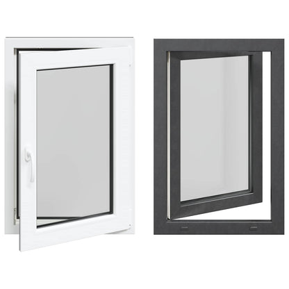 vidaXL Basement Window RISOR 60 x 90 cm PVC and Glass Anthracite