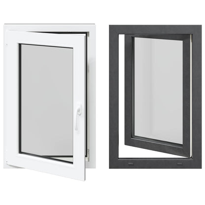 vidaXL Basement Window RISOR 60 x 90 cm PVC and Glass Anthracite