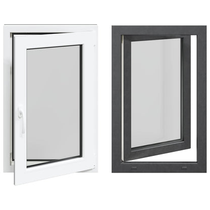 vidaXL Basement Window RISOR 60 x 100 cm PVC and Glass Anthracite