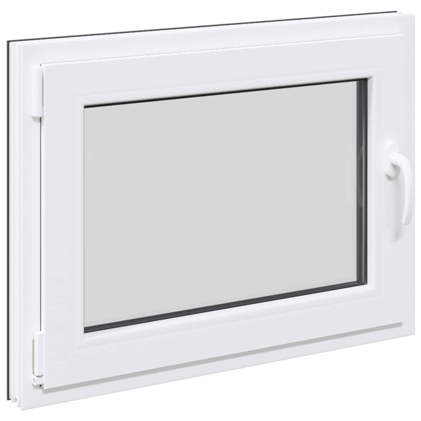 vidaXL Basement Window RISOR 80 x 50 cm PVC and Glass Anthracite
