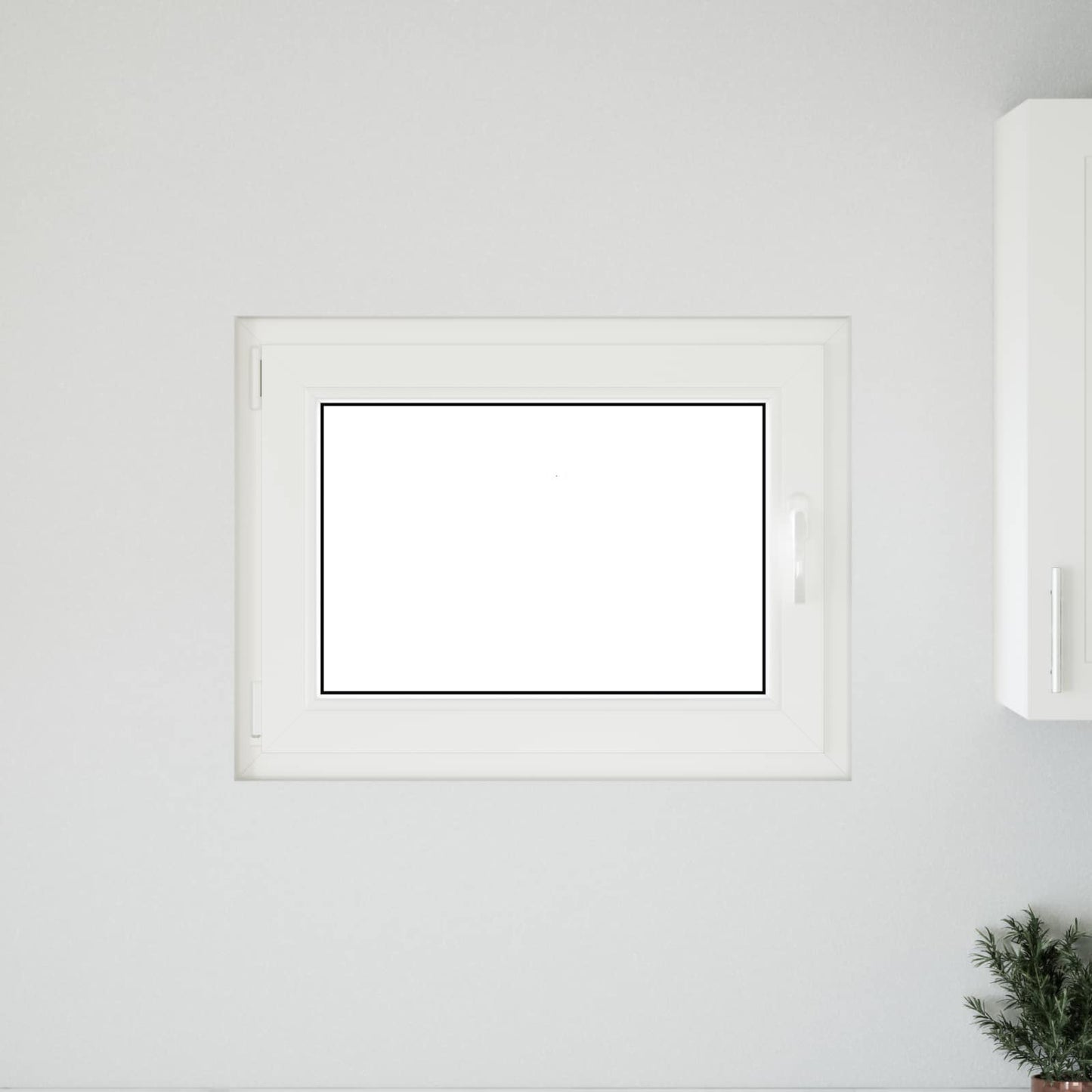 vidaXL Basement Window RISOR 80 x 60 cm PVC and Glass Anthracite