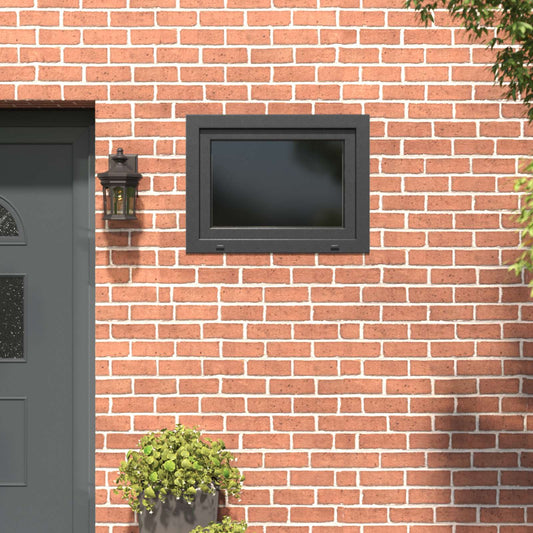 vidaXL Basement Window RISOR 80 x 60 cm PVC and Glass Anthracite