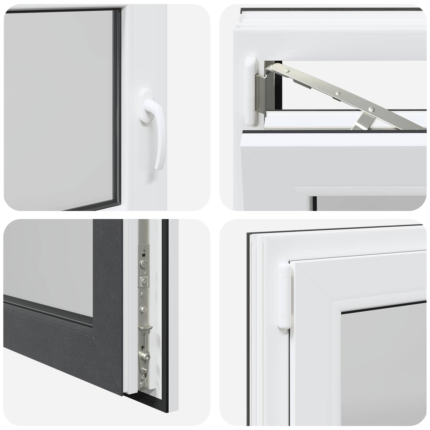 vidaXL Tilt & Turn Basement Window RISOR 90 x 60 cm