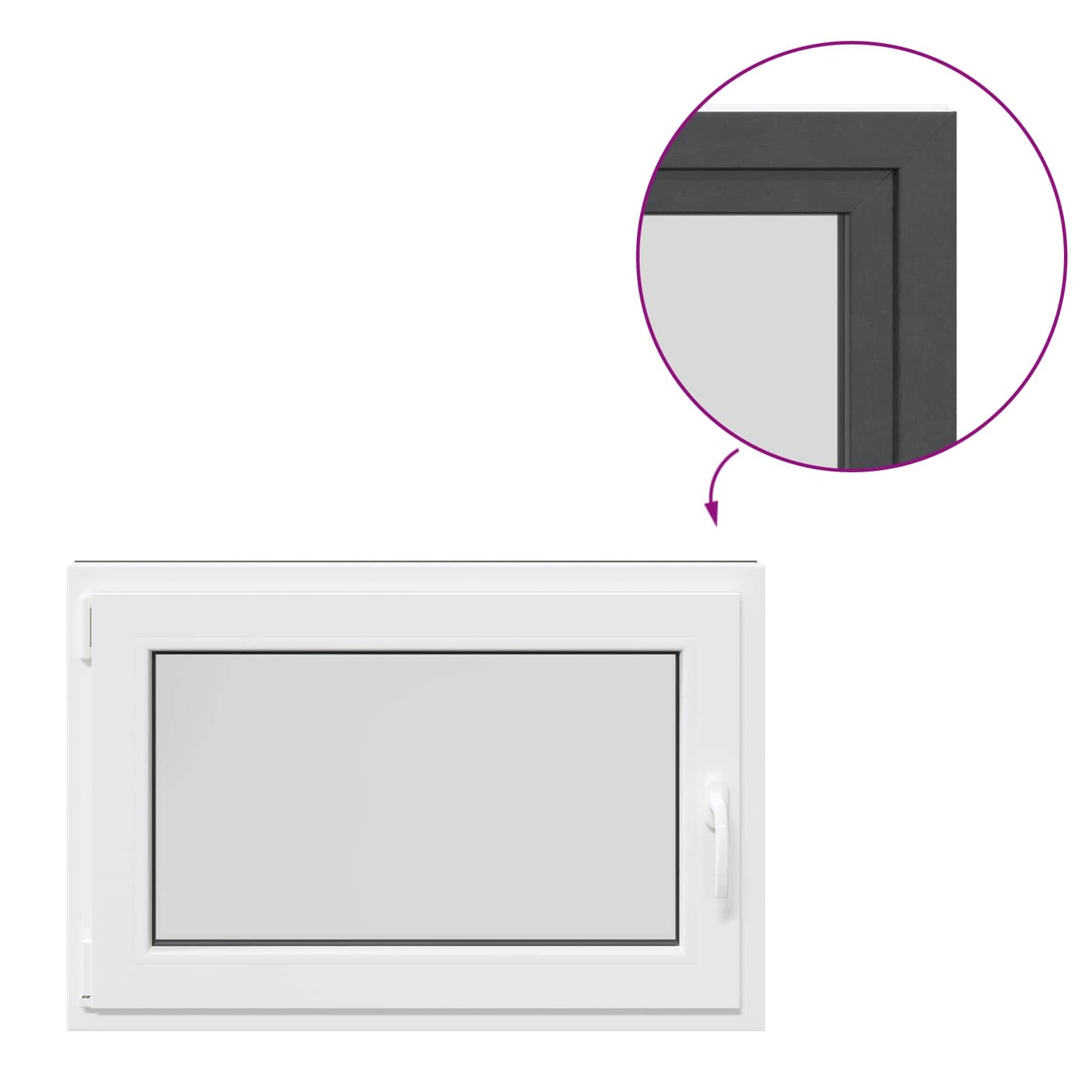 vidaXL Tilt & Turn Basement Window RISOR 90 x 60 cm