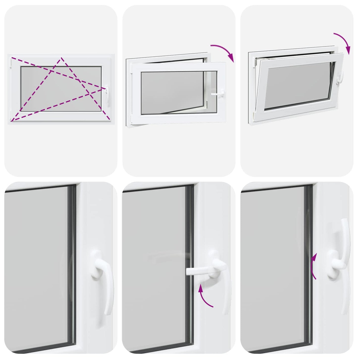 vidaXL Tilt & Turn Basement Window RISOR 90 x 60 cm