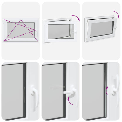 vidaXL Tilt & Turn Basement Window RISOR 90 x 60 cm