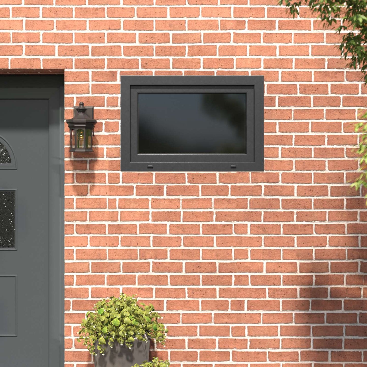 vidaXL Basement Window RISOR 90 x 60 cm PVC and Glass Anthracite