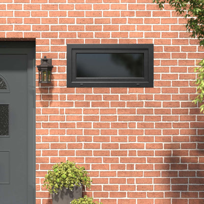 vidaXL Basement Window RISOR 100 x 50 cm PVC and Glass Anthracite