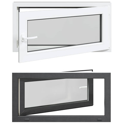 vidaXL Basement Window RISOR 100 x 50 cm PVC and Glass Anthracite
