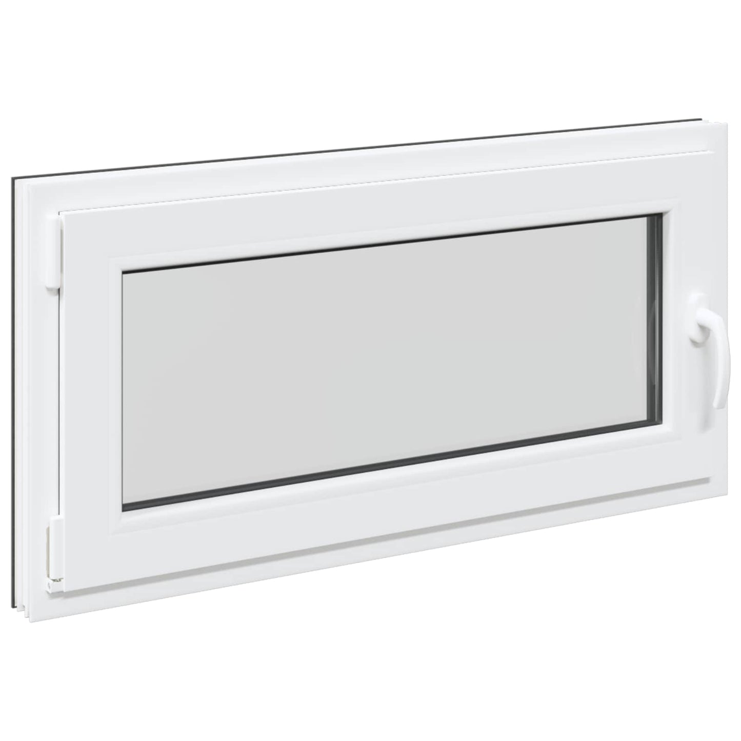 vidaXL Basement Window RISOR 100 x 50 cm PVC and Glass Anthracite