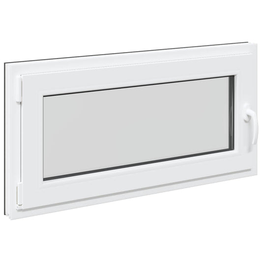 vidaXL Basement Window RISOR 100 x 50 cm PVC and Glass Anthracite