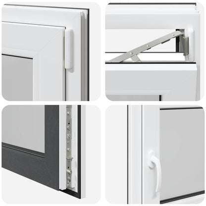 vidaXL Basement Window RISOR 100 x 60 cm PVC and Glass Anthracite