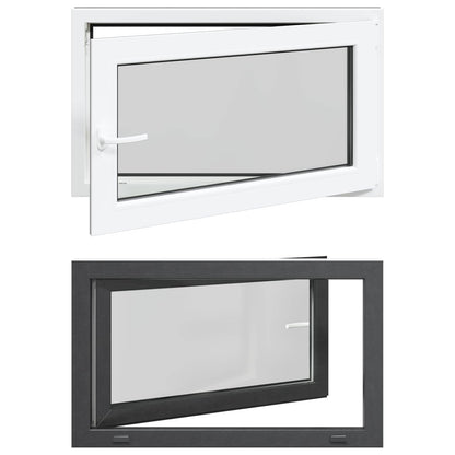 vidaXL Basement Window RISOR 100 x 60 cm PVC and Glass Anthracite