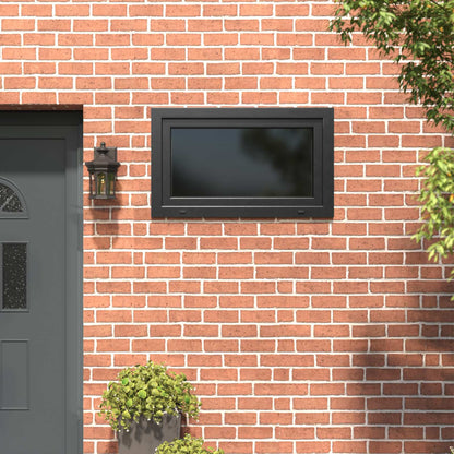 vidaXL Basement Window RISOR 100 x 60 cm PVC and Glass Anthracite