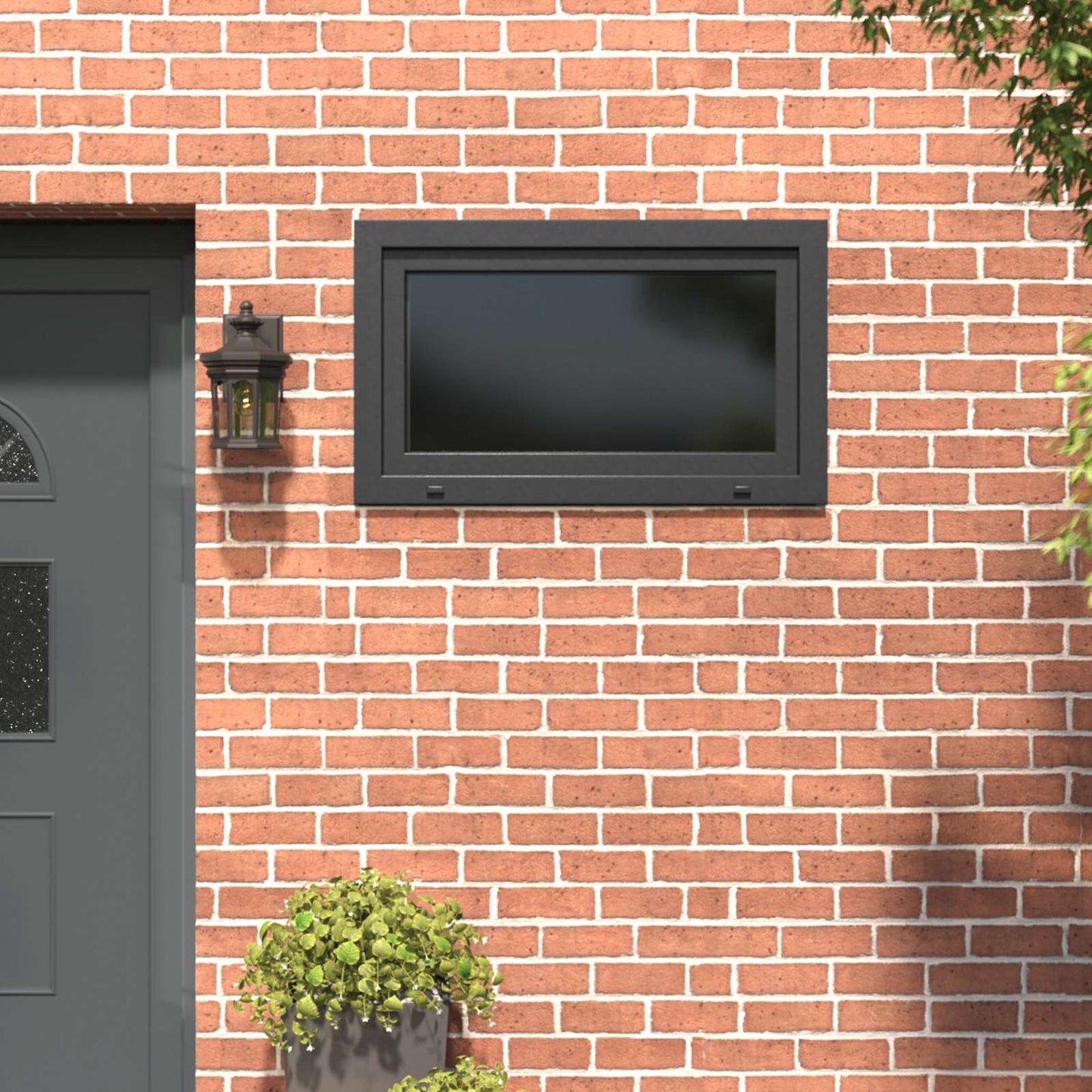 vidaXL Basement Window RISOR 100 x 70 cm PVC and Glass Anthracite