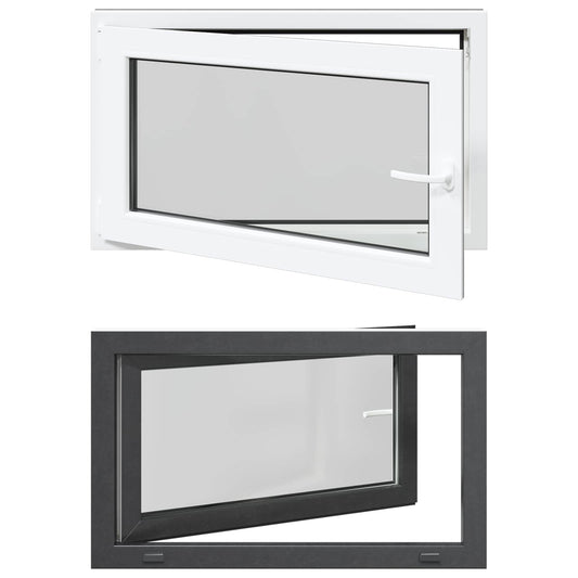 vidaXL Basement Window RISOR 100 x 70 cm PVC and Glass Anthracite