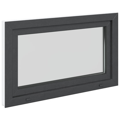 vidaXL Basement Window RISOR 100 x 70 cm PVC and Glass Anthracite