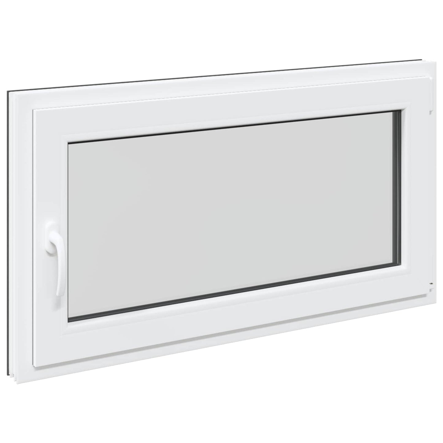 vidaXL Basement Window RISOR 110 x 50 cm PVC and Glass Anthracite
