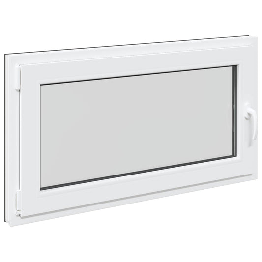 vidaXL Basement Window RISOR 110 x 60 cm PVC and Glass Anthracite
