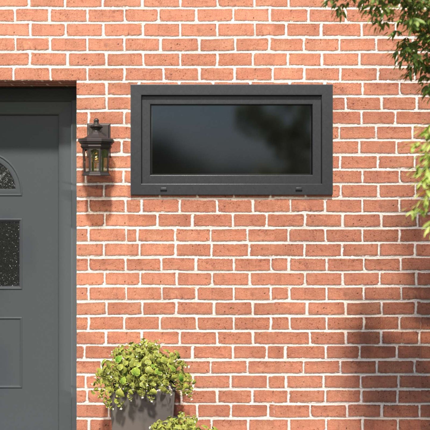 vidaXL Tilt & Turn Basement Window RISOR 110 x 70 cm PVC and Glass
