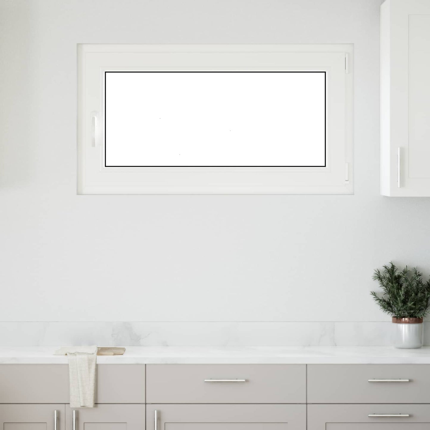 vidaXL Tilt & Turn Basement Window RISOR 110 x 70 cm PVC and Glass