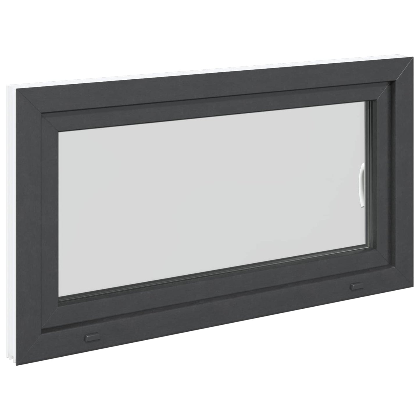 vidaXL Tilt & Turn Basement Window RISOR 110 x 70 cm PVC and Glass