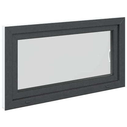 vidaXL Tilt & Turn Basement Window RISOR 110 x 70 cm PVC and Glass
