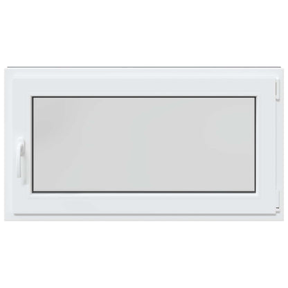 vidaXL Tilt & Turn Basement Window RISOR 110 x 70 cm PVC and Glass
